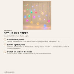 Snowdrift LED Snowflake Curtain Lights — how to set up