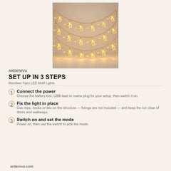 Reindeer Fairy LED Motif Lights — how to set up