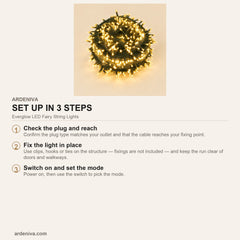 Everglow LED Fairy String Lights — how to set up