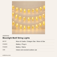 Moonlight LED Motif String Lights — specifications