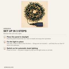 Remote Solar LED Fairy Lights — how to set up