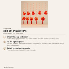 Lunar Lantern LED Curtain Lights — how to set up