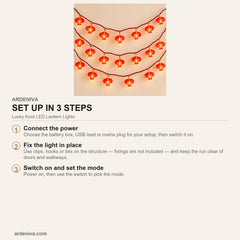 Lucky Knot LED Lantern Lights — how to set up
