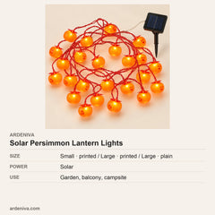Solar LED Persimmon Lantern Lights, 10 m — specifications