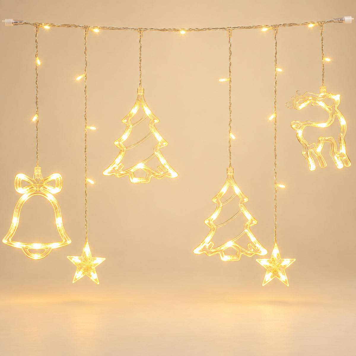 Christmas Charm LED Curtain Lights — main product view