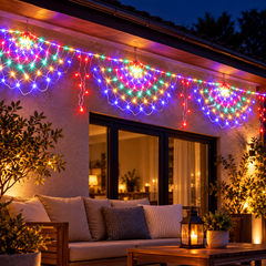 Peacock Fan LED Net Light — lifestyle scene