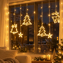 Christmas Charm LED Curtain Lights — lifestyle scene