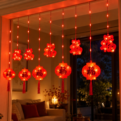 Lunar Lantern LED Curtain Lights — lifestyle scene