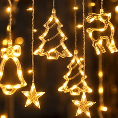 Christmas Charm LED Curtain Lights — detail close-up