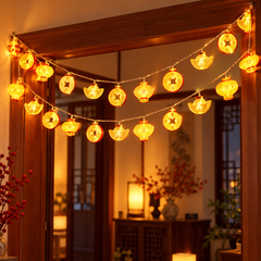Persimmon Wish LED String Lights — detail close-up