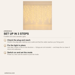Frostfall LED Icicle Cascade Lights — how to set up