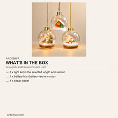 Snowglobe LED Bauble Pendant Light, 10 cm — what's in the box