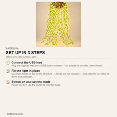 Willow Vine LED Curtain Lights — how to set up