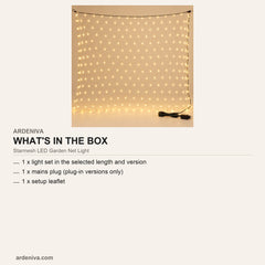 Starmesh LED Garden Net Light — what's in the box