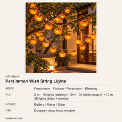 Persimmon Wish LED String Lights — specifications