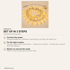 Firecracker LED String Lights — how to set up
