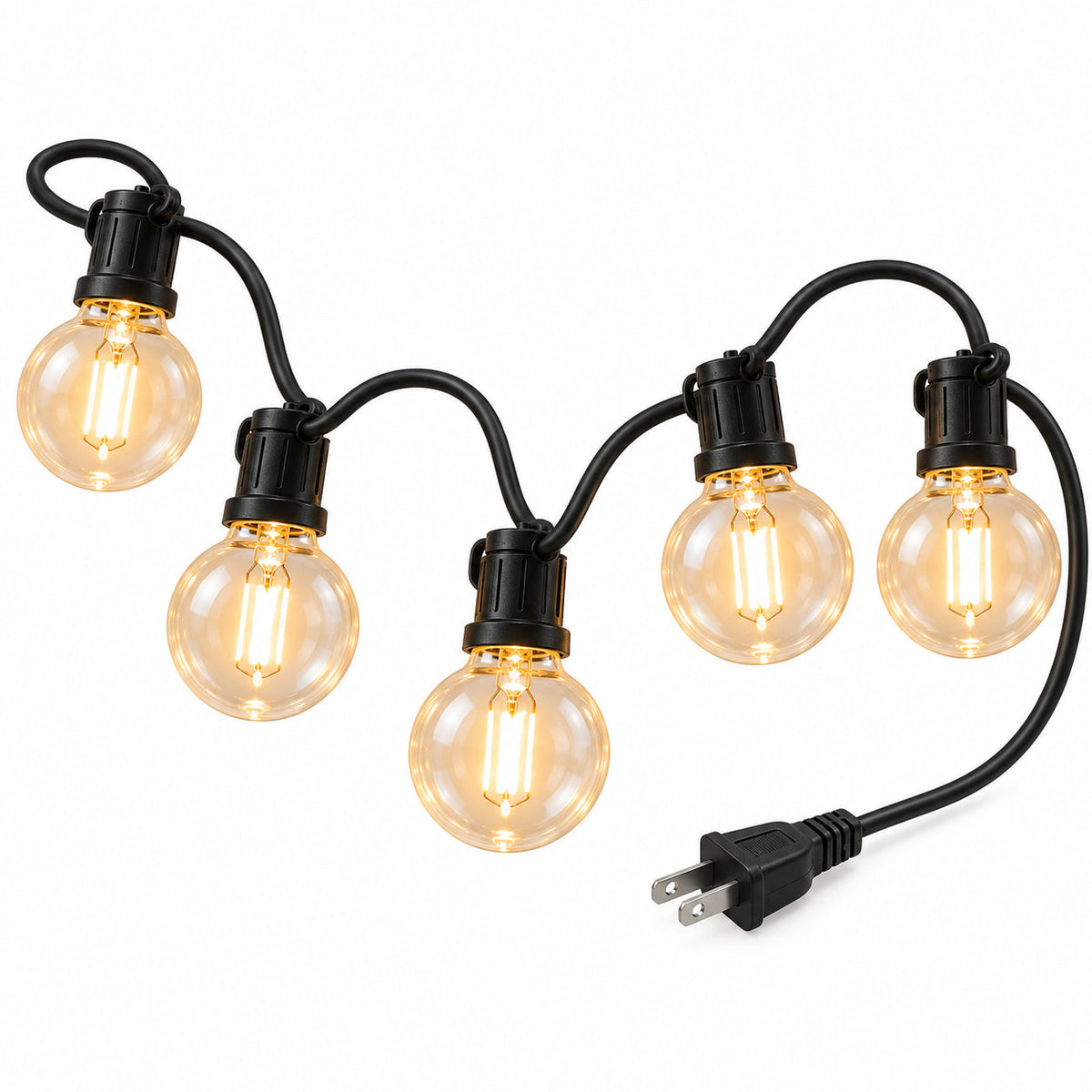 Celeste Plug-In LED Globe String Lights on a white background