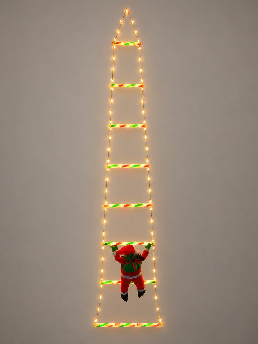 Climbing Santa LED Ladder Lights — additional view