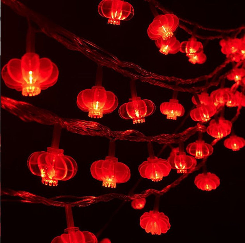 Red Lantern string lights; supplier style reference, length and power unit not shown