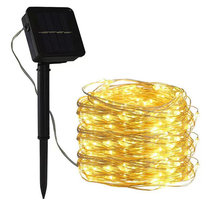 Warm White solar copper-wire fairy lights; supplier colour reference, length varies