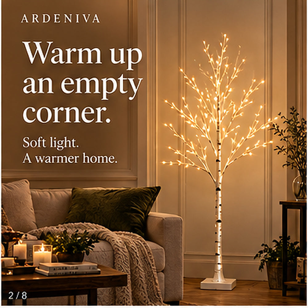 Winter Birch 5 FT LED Light Tree with Remote — additional view