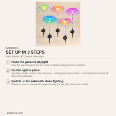 Solar Jellyfish LED Garden Stake Light — how to set up
