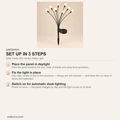 Solar Firefly LED Garden Stake Light — how to set up