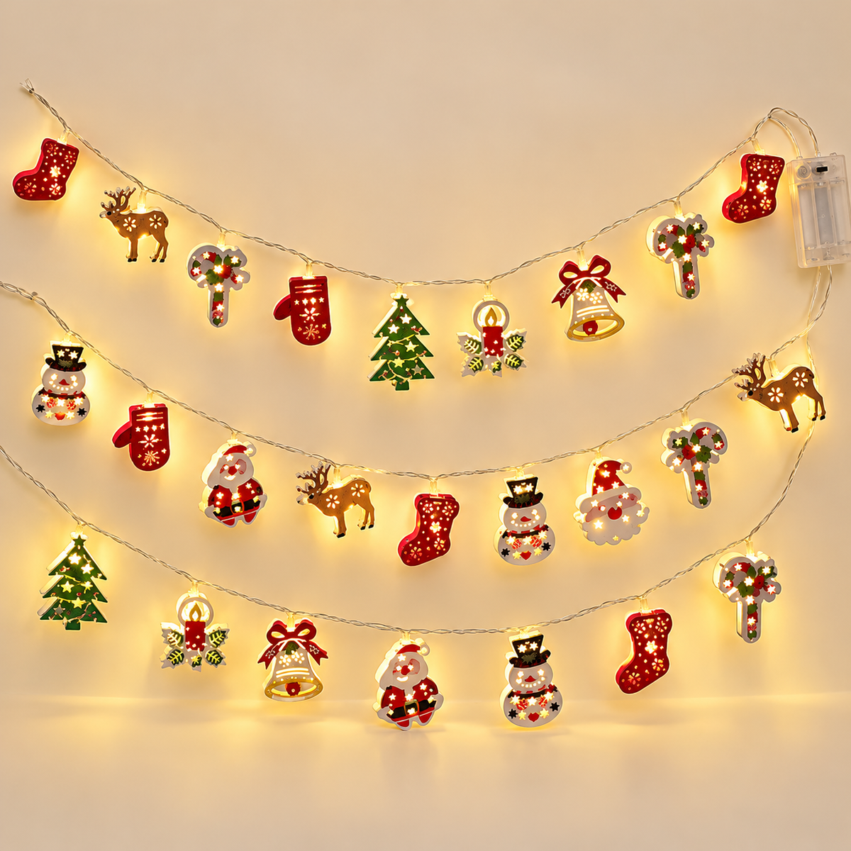 Iron Frame LED Christmas Motif Lights — main product view