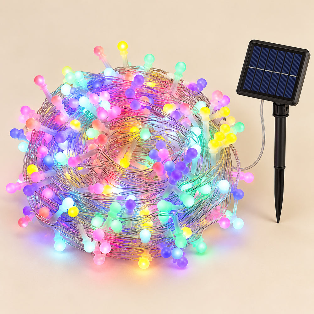 Cherry Bead LED Solar String Lights — main product view