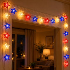 Rattan Star LED String Lights — additional scene