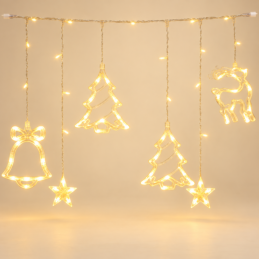 Christmas Charm LED Curtain Lights — main product view