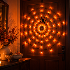 Cobweb Glow LED Halloween Net Lights — lifestyle scene