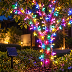 Cherry Bead LED Solar String Lights — lifestyle scene