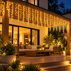 Frostfall LED Icicle Cascade Lights — detail close-up