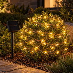 Solstice LED Copper Fairy Lights, Solar — lifestyle scene