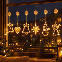 Window Charm LED Ornaments, Suction Cup — lifestyle scene