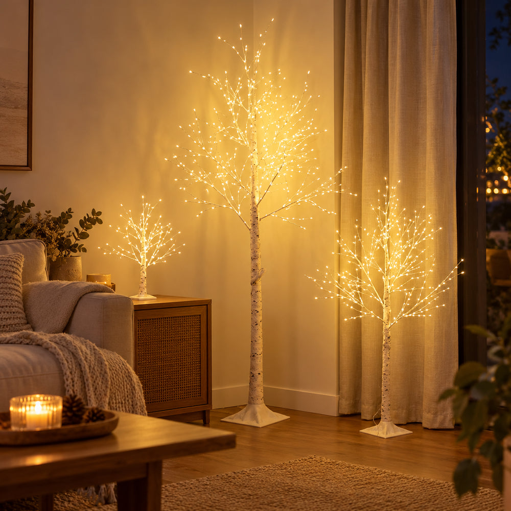 Copper Birch LED Light Tree with Remote — main product view