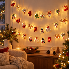 Iron Frame LED Christmas Motif Lights — lifestyle scene