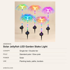 Solar Jellyfish LED Garden Stake Light — specifications
