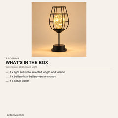 Wire Goblet LED Accent Light — what's in the box