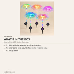 Solar Jellyfish LED Garden Stake Light — what's in the box
