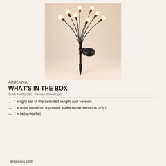 Solar Firefly LED Garden Stake Light — what's in the box